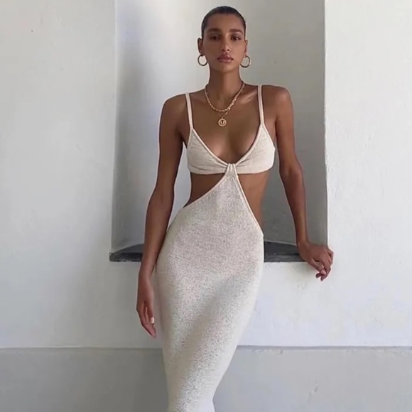 Cult Gaia SERITA MAXI DRESS Off-White Size XS - Picture 1 of 9